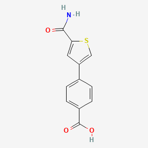 molecular formula C12H9NO3S B8387880 4-(5-Carbamoyl-thiophen-3-yl)-benzoic acid 