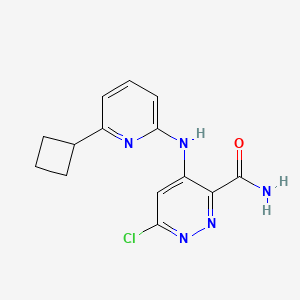 molecular formula C14H14ClN5O B8387888 6-Chloro-4-(6-cyclobutylpyridin-2-ylamino)pyridazine-3-carboxamide 