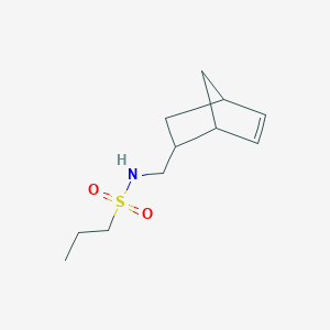 molecular formula C11H19NO2S B8387946 N-(bicyclo(2.2.1)hept-5-ene-2-ylmethyl)propanesulfonamide CAS No. 287923-91-5