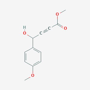molecular formula C12H12O4 B8387966 Methyl 4-hydroxy-4-(4-methoxyphenyl)-2-butynoate 