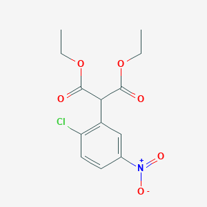 molecular formula C13H14ClNO6 B8387995 2-(2-Chloro-5-nitro-phenyl)-malonic acid diethyl ester 