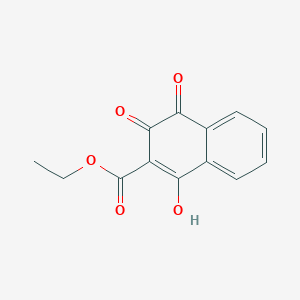 molecular formula C13H10O5 B8388022 Ethyl 3-hydroxy-1,4-dioxo-1,4-dihydro-2-naphthalenecarboxylate 