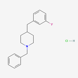 molecular formula C19H23ClFN B8388034 1-Benzyl-4-(3-fluorobenzyl)piperidine hydrochloride 