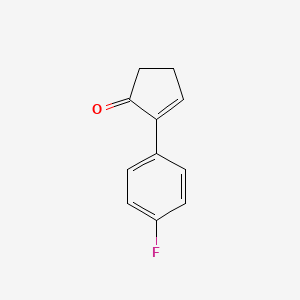 molecular formula C11H9FO B8388045 2-(4-Fluorophenyl)-2-cyclopenten-1-one 