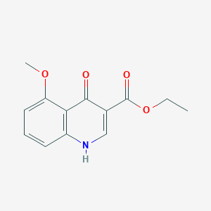 molecular formula C13H13NO4 B8388046 4-Hydroxy-5-methoxyquinoline-3-carboxylic acid ethyl ester 