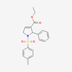 molecular formula C20H21NO4S B8388055 Ethyl 1-(4-methylphenyl)sulfonyl-2-phenyl-2,5-dihydropyrrole-3-carboxylate 