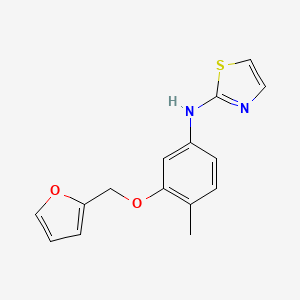 molecular formula C15H14N2O2S B8388060 N-(3-(Furan-2-ylmethoxy)-4-methylphenyl)thiazol-2-amine 