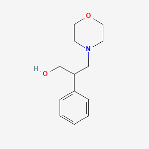 molecular formula C13H19NO2 B8388068 1-Hydroxy-3-morpholino-2-phenylpropane 