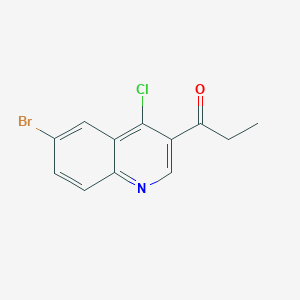 1-(6-Bromo-4-chloroquinolin-3-yl)propan-1-one