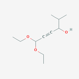 molecular formula C11H20O3 B8388228 6,6-Diethoxy-2-methyl-hex-4-yn-3-ol 