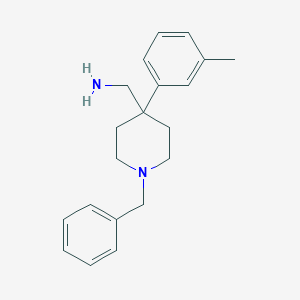 molecular formula C20H26N2 B8388235 1-Benzyl-4-(3-methylphenyl)-4-aminomethyl-piperidine 