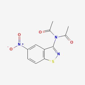 molecular formula C11H9N3O4S B8388251 N-acetyl-N-(5-nitro-benzo[d]isothiazol-3-yl)-acetamide CAS No. 851768-33-7