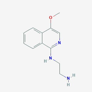 molecular formula C12H15N3O B8388259 4-Methoxy-1-(2-aminoethylamino)-isoquinoline CAS No. 81528-72-5