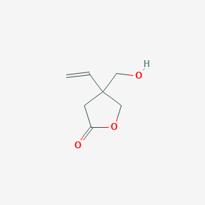 molecular formula C7H10O3 B8388261 4-Hydroxymethyl-4-vinyltetrahydro-2-furanone 