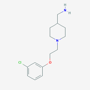 molecular formula C14H21ClN2O B8388268 4-Aminomethyl-1-[2-(3-chlorophenoxy)ethyl]piperidine 