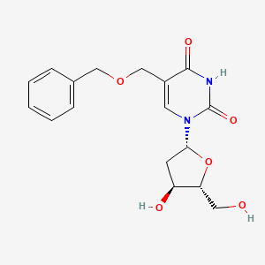 molecular formula C17H20N2O6 B8388275 5-Benzyloxymethyl-1-(4-hydroxy-5-hydroxymethyl-tetrahydro-furan-2-yl)-1H-pyrimidine-2,4-dione 