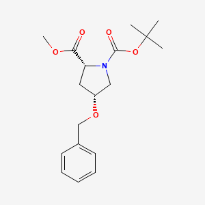 1-tert-butyl 2-methyl (2R,4R)-4-(benzyloxy)pyrrolidine-1,2-dicarboxylate