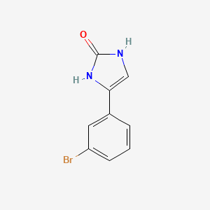 molecular formula C9H7BrN2O B8388287 4-(3-bromophenyl)-1,3-dihydro-2H-Imidazol-2-one 