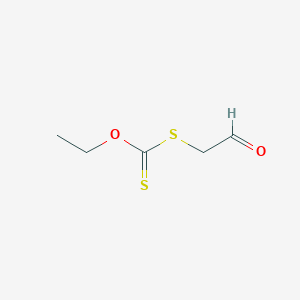 molecular formula C5H8O2S2 B8388293 dithiocarbonic acid O-ethyl ester S-(2-oxo-ethyl) ester 