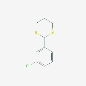 molecular formula C10H11ClS2 B8388302 2-(3-Chlorophenyl)-1,3-dithiane 