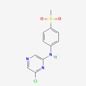molecular formula C11H10ClN3O2S B8388318 6-chloro-N-(4-methylsulfonylphenyl)pyrazin-2-amine 