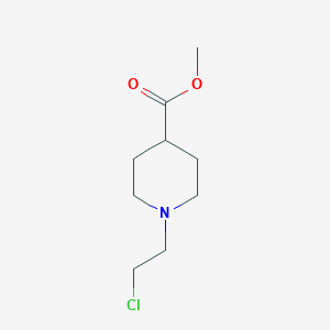 molecular formula C9H16ClNO2 B8388337 Methyl 1-(2-chloroethyl)piperidine-4-carboxylate 