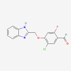 4-(1H-benzoimidazol-2-ylmethoxy)-5-chloro-2-fluoro-benzaldehyde