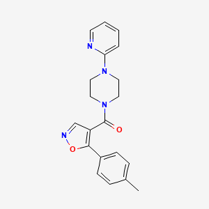 molecular formula C20H20N4O2 B8388363 1-{[5-(4-Methylphenyl)isoxazol-4-yl]carbonyl}-4-pyridin-2-ylpiperazine 