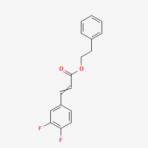 molecular formula C17H14F2O2 B8388386 3,4-Difluorocinnamic acid beta-phenylethyl ester CAS No. 169232-10-4