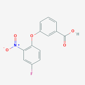 molecular formula C13H8FNO5 B8388389 3-(4-Fluoro-2-nitro-phenoxy)-benzoic acid 