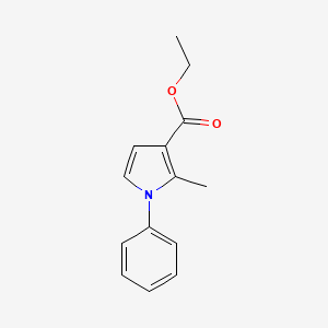 molecular formula C14H15NO2 B8388395 Ethyl 2-methyl-1-phenyl-1H-pyrrole-3-carboxylate CAS No. 80326-73-4