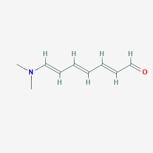 molecular formula C9H13NO B083884 (2E,4E,6E)-7-(dimethylamino)hepta-2,4,6-trienal CAS No. 13044-92-3
