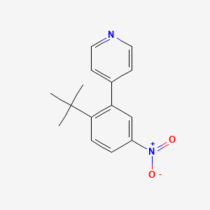 molecular formula C15H16N2O2 B8388400 4-(2-Tert-butyl-5-nitrophenyl)pyridine 