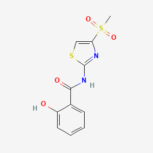 2-hydroxy-N-(4-methylsulfonylthiazol-2-yl)benzamide