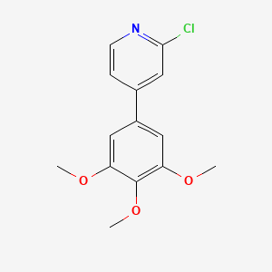 molecular formula C14H14ClNO3 B8388524 2-Chloro-4-(3,4,5-trimethoxyphenyl)pyridine 