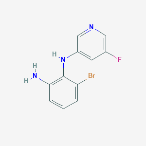 molecular formula C11H9BrFN3 B8388540 6-bromo-N1-(5-fluoropyridin-3-yl)benzene-1,2-diamine 