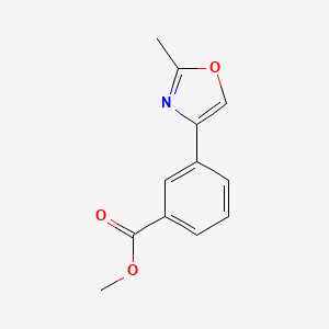 molecular formula C12H11NO3 B8388575 3-(2-Methyl-oxazol-4-yl)-benzoic acid methyl ester 