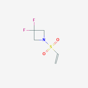 molecular formula C5H7F2NO2S B8388581 1-Ethenesulfonyl-3,3-difluoro-azetidine 