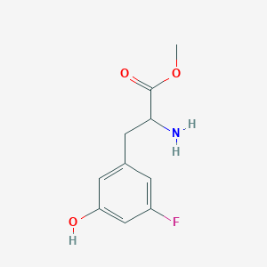 molecular formula C10H12FNO3 B8388616 Methyl 2-amino-3-(3-fluoro-5-hydroxyphenyl)propanoate 