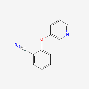 molecular formula C12H8N2O B8388676 2-(Pyridin-3-yloxy)-benzonitrile 