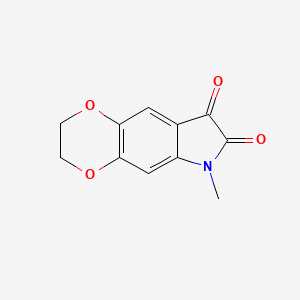 molecular formula C11H9NO4 B8388735 6-methyl-2,3-dihydro-6H-[1,4]dioxino[2,3-f]indole-7,8-dione 