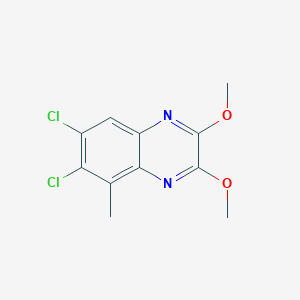 molecular formula C11H10Cl2N2O2 B8388764 6,7-Dichloro-2,3-dimethoxy-5-methylquinoxaline 