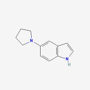 molecular formula C12H14N2 B8388773 5-(pyrrolidin-1-yl)-1H-indole 
