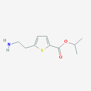 molecular formula C10H15NO2S B8388813 Isopropyl 5-(2-aminoethyl)thiophene-2-carboxylate 