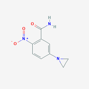 molecular formula C9H9N3O3 B8388821 5-(Aziridin-1-yl)-2-nitrobenzamide 