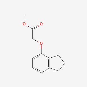 molecular formula C12H14O3 B8388850 (Indan-4-yloxy)-acetic Acid Methyl Ester 