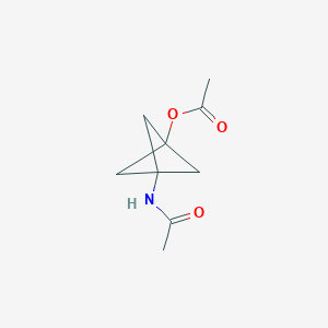 molecular formula C9H13NO3 B8389004 3-Acetamidobicyclo[1.1.1]pentan-1-yl acetate 