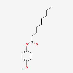 molecular formula C15H22O3 B8389009 Nonanoic acid 4-hydroxyphenyl ester 