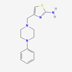 molecular formula C14H18N4S B8389014 4-((4-Phenylpiperazin-1-yl)methyl)thiazol-2-amine 