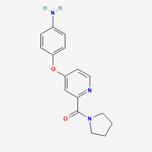 molecular formula C16H17N3O2 B8389053 [4-(4-Amino-phenoxy)-pyridin-2-yl]pyrrolidin-1-yl-methanone 